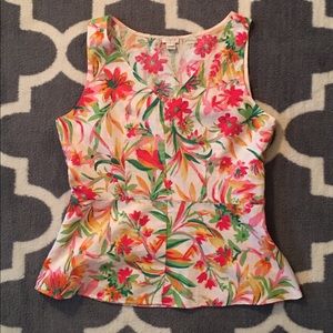 J.Crew floral peplum top